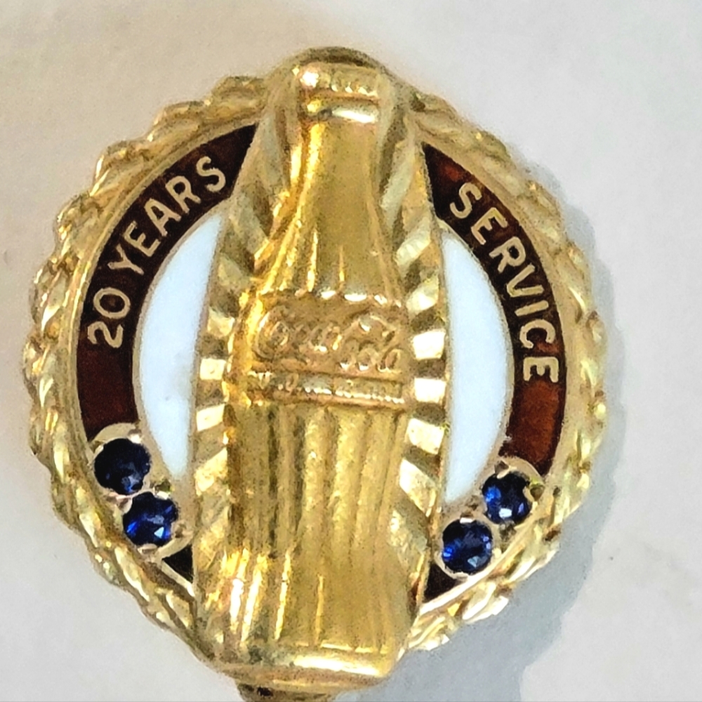 Vintage Coca-Cola 20yr Service Pin